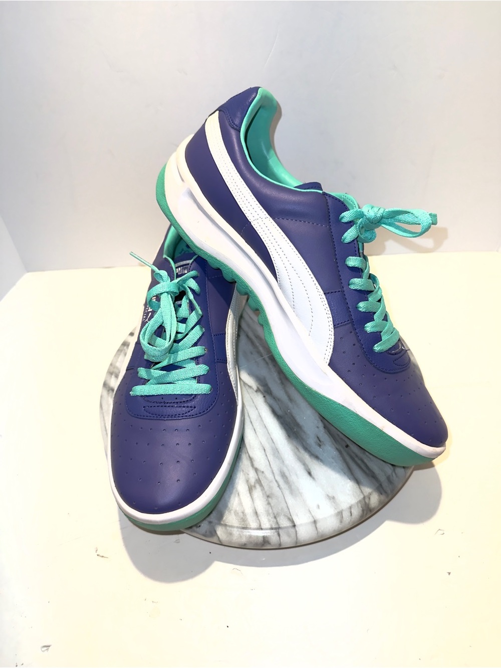 PUMA Guillermo Vilas GV Special Purple /Teal Sneakers Blue Men's 13 Wore Once